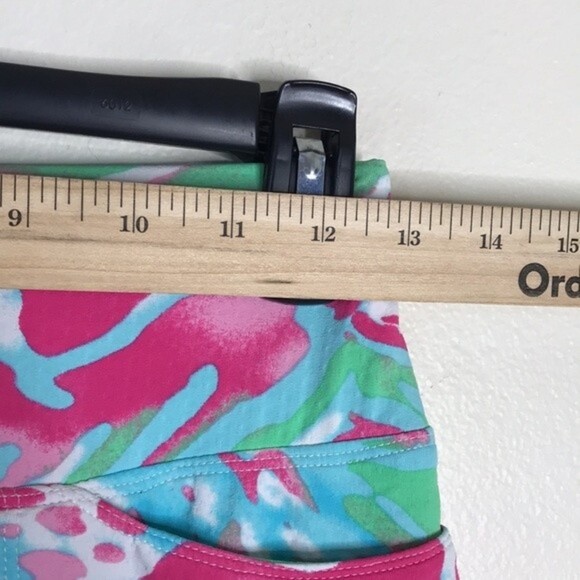 Icikuls Skirt Skort Blue Pink Turquoise Floral tennis golf attire Size Small - Picture 5 of 9